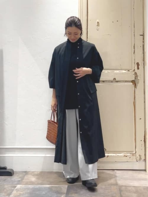 【ビアズリー】ワンピース　ネップワンピース　ビッグニット BEARDSLEY BIGニットハイネック ネイビー ビアズリー オーバー