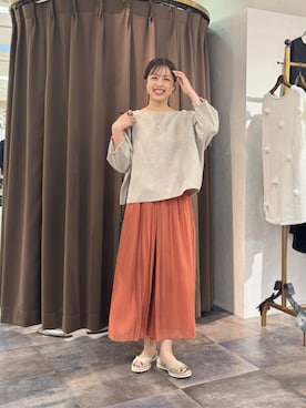 「BEARDSLEY（ビアズリー）のアイテム（パンツ）」を使った、BEARDSLEYさん（レディース・158cm）の春コーディネート