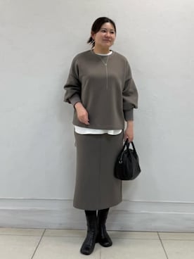 「アイテム（ボストンバッグ）」を使った、BEARDSLEYさん（レディース・165cm）の冬コーディネート