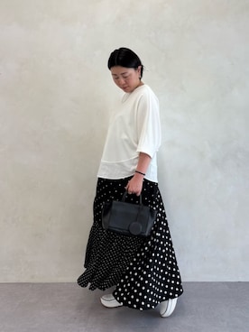 「BEARDSLEY（ビアズリー）のアイテム（スカート）」を使った、BEARDSLEYさん（レディース・157cm）の春コーディネート