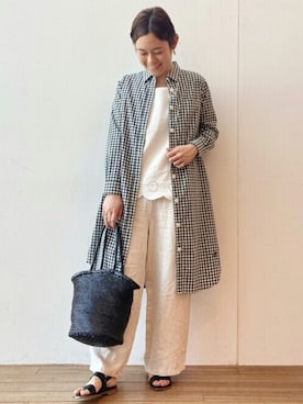 「シャツハオリ」｜BEARDSLEYさん（レディース・165cm）の春コーディネート