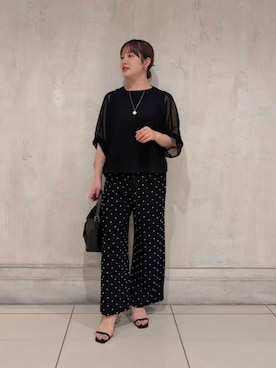 「BEARDSLEY（ビアズリー）のアイテム（パンツ）」を使った、BEARDSLEYさん（レディース・160cm）の春コーディネート