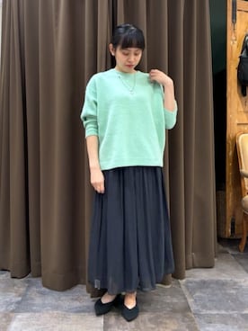 「ミントグリーン」｜BEARDSLEYさん（レディース・149cm）の秋コーディネート