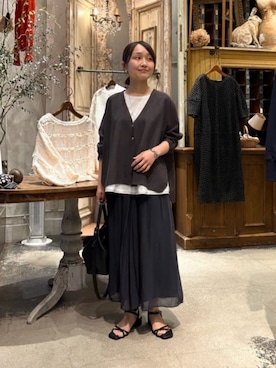 「BEARDSLEY（ビアズリー）のアイテム（パンツ）」を使った、BEARDSLEYさん（レディース・149cm）の春コーディネート