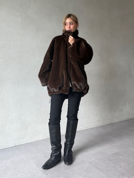 「リバーシブルコート」｜BEARDSLEYさん（レディース・158cm）の秋コーディネート