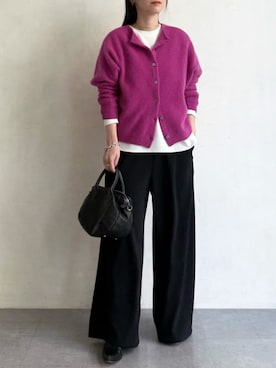 「ピンクニット」｜BEARDSLEYさん（レディース・164cm）の秋コーディネート