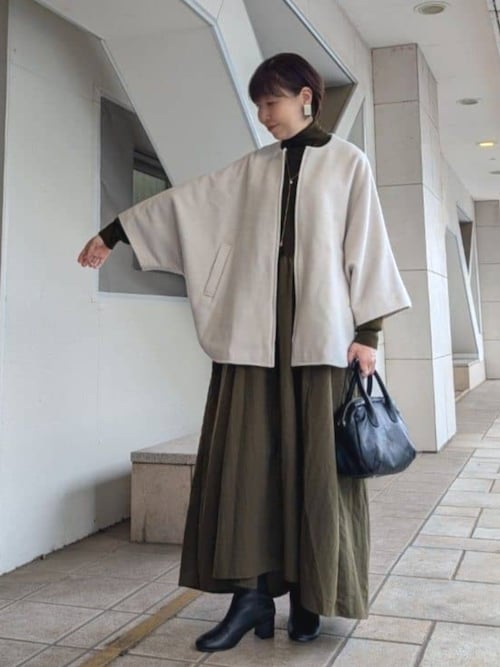 ニットコンビギャザーワンピース（ワンピース）｜BEARDSLEY