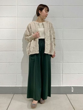 「ウエストゴムパンツ」｜BEARDSLEYさん（レディース・153cm）の秋コーディネート
