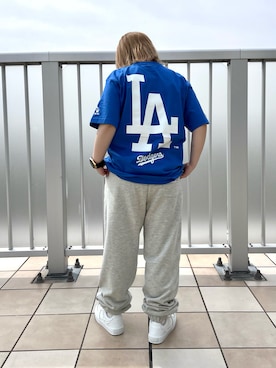 「コラボTシャツ」｜ERIさん（レディース・150cm）の春コーディネート