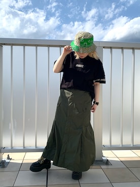 「AVIREX（アヴィレックス）のアイテム」を使った、ERIさん（レディース・150cm）の春コーディネート
