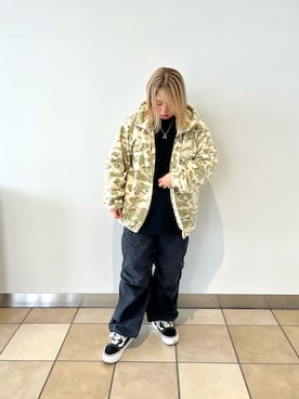 「迷彩柄」｜ERIさん（レディース・150cm）の秋コーディネート