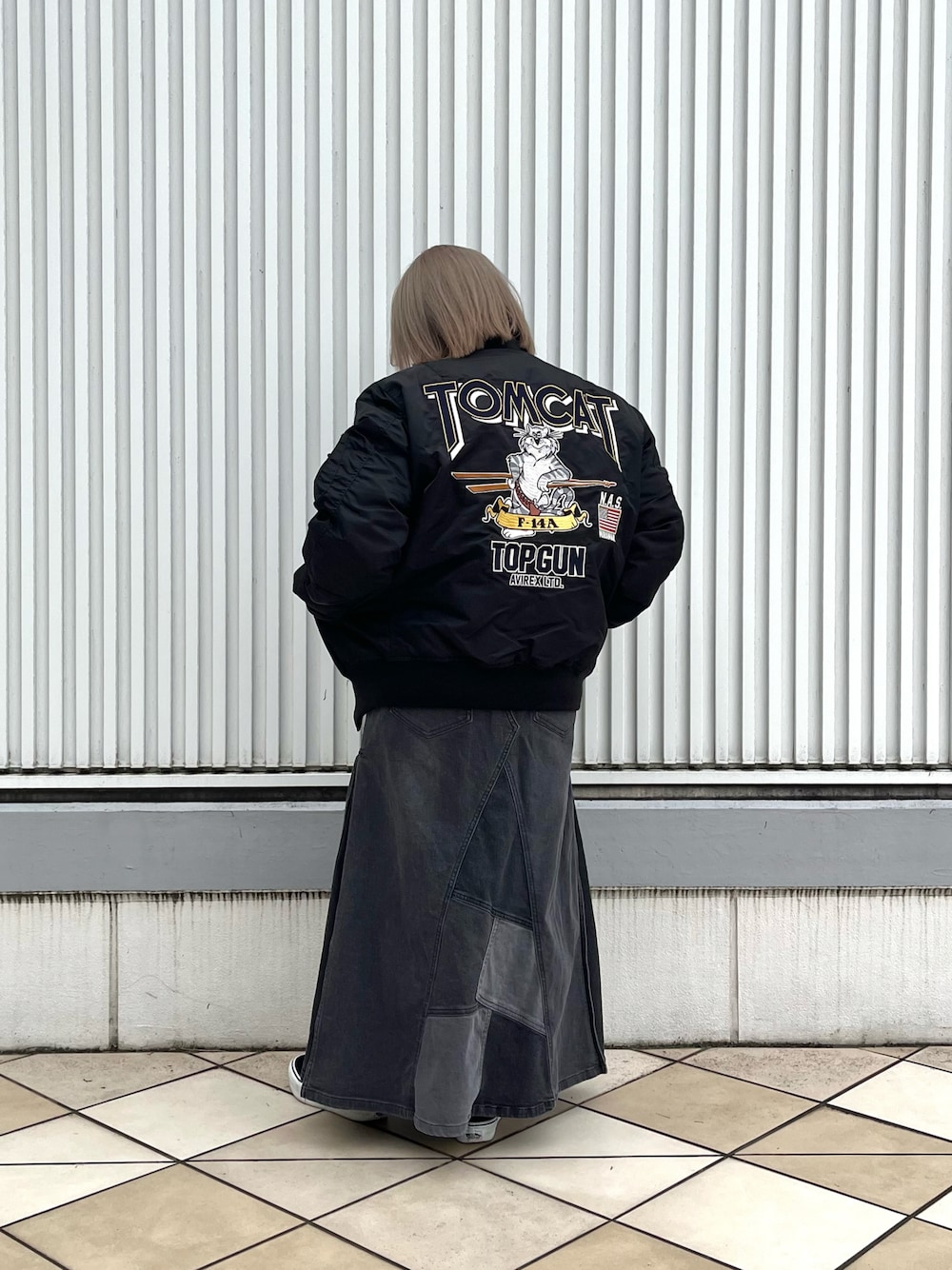 AVIREX（アヴィレックス）の「SWITCHING STRETCH DENIM SKIRT