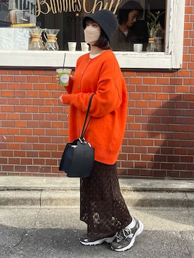 「はじめましてコーデ」｜「アイテム（帽子）」を使った、SYKさん（レディース・150cm）の春コーディネート