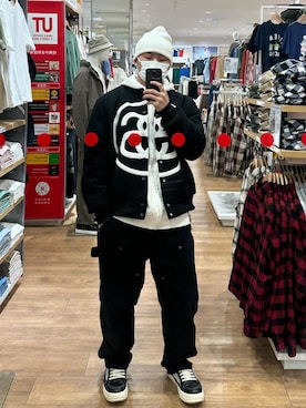 「RICK OWENS」｜「アイテム（ジャケット/アウター）」を使った、Bigee.彭大餅さん（メンズ・176cm）の春コーディネート