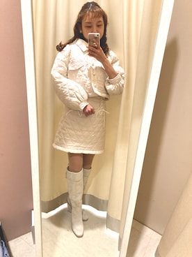 「TITTY&CO.（ティティーアンドコー）のアイテム（ブルゾン）」を使った、Momoさん（レディース・148cm）の秋コーディネート