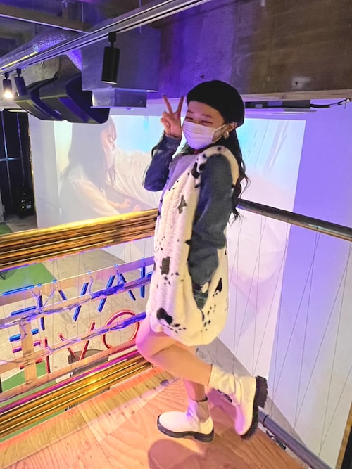 HELLO.SANFRANCISCO ダルメシアンファーベスト ジレ ホワイト HELLO.SANFRANCISCO ダルメシアンファーベスト ジレ ホワイト