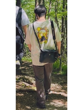 「AZUL by moussy（アズールバイマウジー）のアイテム（バッグ）」を使った、Zukiaさん（メンズ・158cm）の夏コーディネート