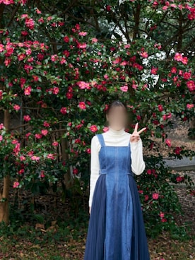 「MERCURYDUO（マーキュリーデュオ）のアイテム（ワンピース/ドレス）」を使った、mochiさん（レディース・159cm）の冬コーディネート