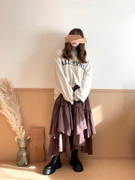 「甘辛mix」｜「アイテム（その他）」を使った、Nodoka.さん（レディース・154cm）の秋コーディネート