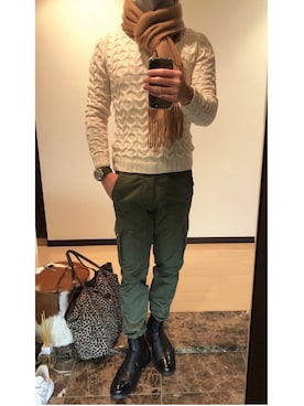 「Felisi（フェリージ）のアイテム」を使った、ボンジョルノさん（メンズ・168cm）の冬コーディネート
