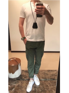 「オリーブ」｜「アイテム（アクセサリー）」を使った、ボンジョルノさん（メンズ・168cm）の秋コーディネート