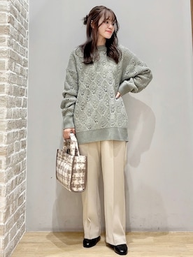 「デザインニット」｜みぃーさん（レディース・153cm）の秋コーディネート
