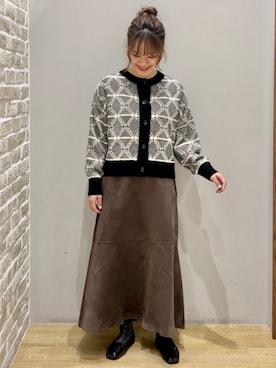 「ジャガード」｜みぃーさん（レディース・153cm）の冬コーディネート