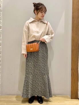 「ZIPニット」｜みぃーさん（レディース・153cm）の秋コーディネート
