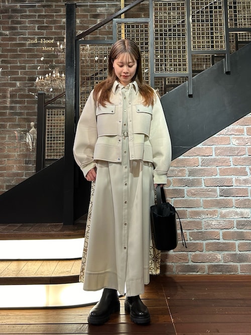 LOVELESS（ラブレス） シャツワンピース メランジツイルシャツ