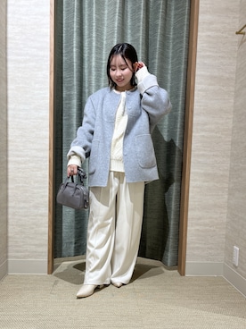 「アイテム（ノーカラージャケット）」を使った、rnさん（レディース・149cm）の秋コーディネート