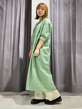「アイテム（ワンピース/ドレス）」を使った、ユウナさん（レディース・154cm・20代）の春コーディネート