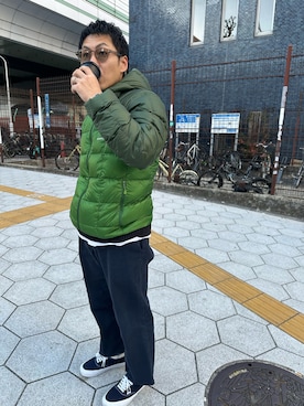 「アイテム（パンツ）」を使った、タボつさん（メンズ・168cm）の冬コーディネート