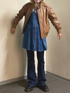 「服飾学生」｜「アイテム（ジャケット/アウター）」を使った、Lilyさん（レディース・174cm）の春コーディネート