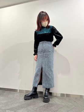 「厚底」｜「アイテム（ブルゾン）」を使った、ともみんさん（レディース・155cm）の冬コーディネート