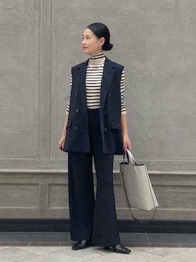 「ベーシック/トラッド」｜YONEHAMAさん（レディース・157cm）の秋コーディネート