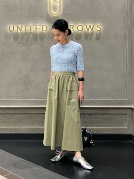 「united arrows」｜「アイテム（その他シューズ）」を使った、YONEHAMAさん（レディース・157cm）の夏コーディネート