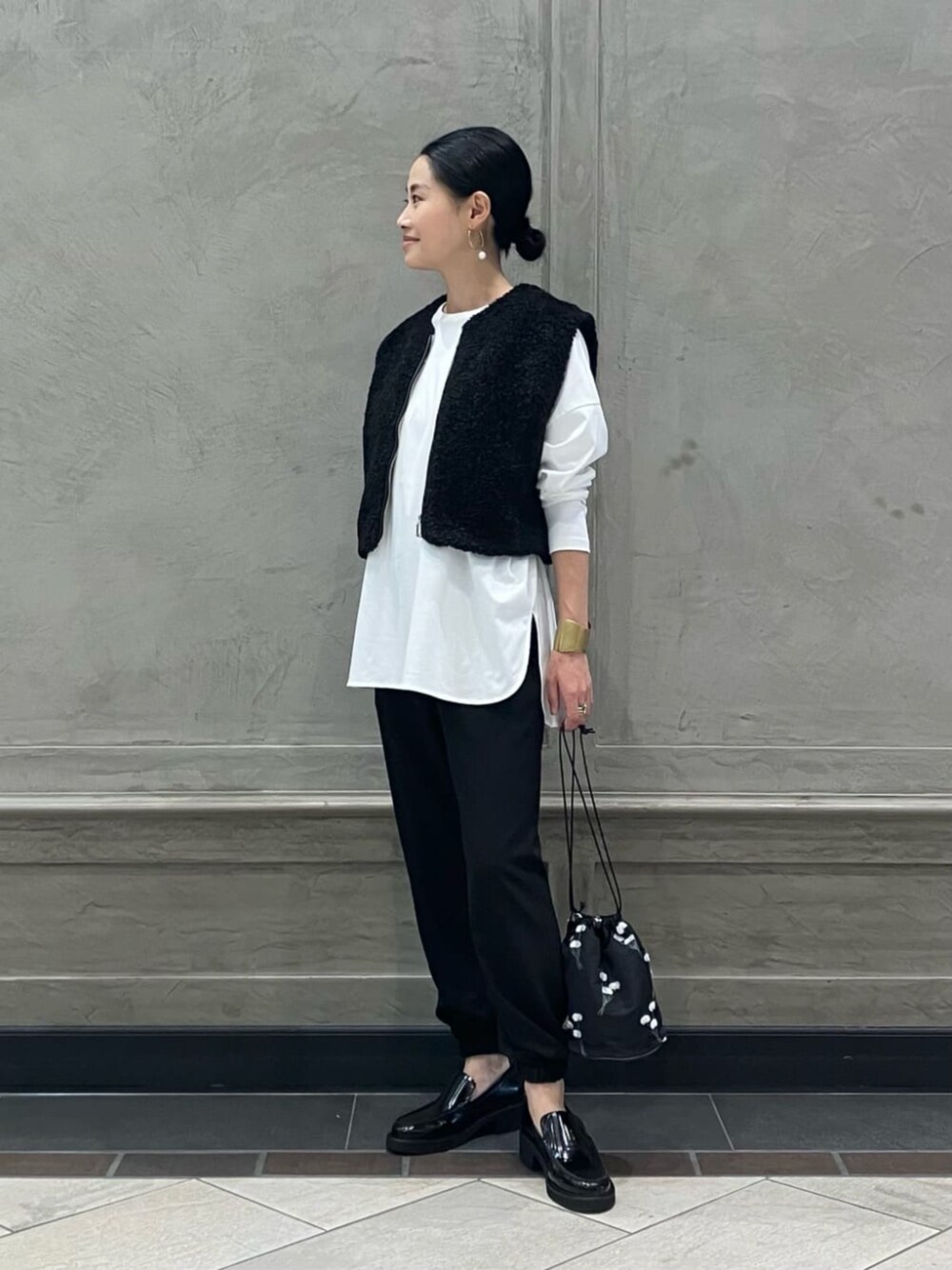 UNITED ARROWS ボアショートベスト　ユナイテッドアローズ ボア ショートベスト