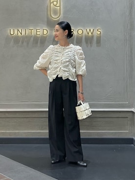 「united arrows」｜「アイテム（ブーツ）」を使った、YONEHAMAさん（レディース・157cm）の秋コーディネート