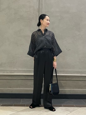 「ASTRAET（アストラット）のアイテム（パンツ）」を使った、YONEHAMAさん（レディース・157cm）の夏コーディネート