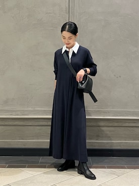 「united arrows」｜「アイテム（ブーツ）」を使った、YONEHAMAさん（レディース・157cm）の秋コーディネート