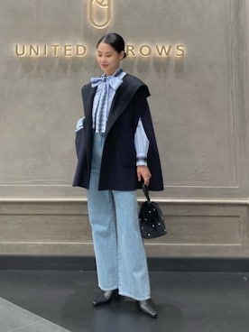 「UNITED ARROWS（ユナイテッドアローズ）のアイテム（ジャケット/アウター）」を使った、YONEHAMAさん（レディース・157cm）の秋コーディネート