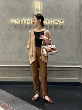 「UNITED ARROWS（ユナイテッドアローズ）のアイテム（キャミソール）」を使った、YONEHAMAさん（レディース・157cm）の夏コーディネート