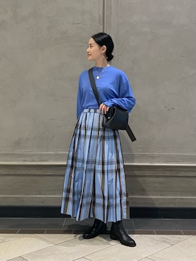 「united arrows」｜「アイテム（ブーツ）」を使った、YONEHAMAさん（レディース・157cm）の秋コーディネート