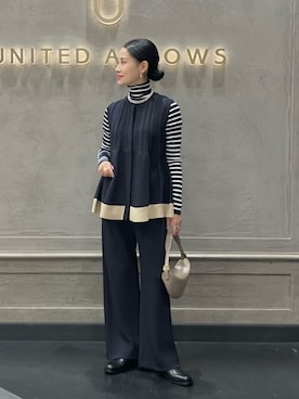 「UNITED ARROWS（ユナイテッドアローズ）のアイテム」を使った、YONEHAMAさん（レディース・157cm）の秋コーディネート