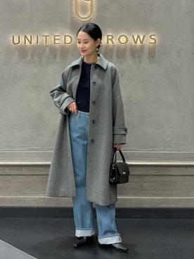 「アイテム（チョーカー）」を使った、YONEHAMAさん（レディース・157cm）の冬コーディネート