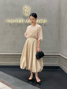 「UNITED ARROWS（ユナイテッドアローズ）のアイテム（キャミソール）」を使った、YONEHAMAさん（レディース・157cm）の夏コーディネート