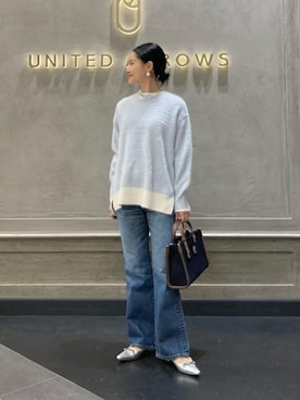 「ASTRAET（アストラット）のアイテム（パンツ）」を使った、YONEHAMAさん（レディース・157cm）の冬コーディネート