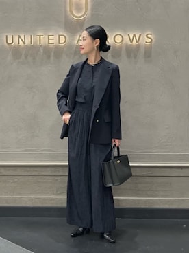 「アイテム（チョーカー）」を使った、YONEHAMAさん（レディース・157cm）の秋コーディネート