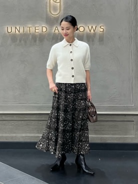 「UNITED ARROWS（ユナイテッドアローズ）のアイテム（シューズ）」を使った、YONEHAMAさん（レディース・157cm）の秋コーディネート