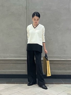 「united arrows」｜「アイテム（ブーツ）」を使った、YONEHAMAさん（レディース・157cm）の秋コーディネート